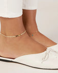 14K solid gold disc chain anklet