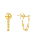 gold chain earrings