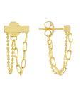 gold chain earrings