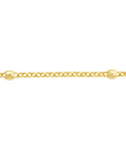 14k gold bead station bracelet