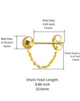 gold ball stud earrings