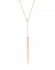 rose gold bar necklace