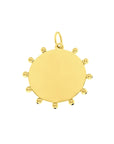 14k gold sun charm