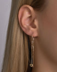 gold threader earrings