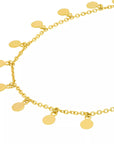 gold disk necklace
