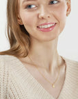 14k gold disc pendant necklace