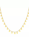 dangling necklace gold