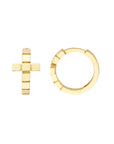 cross hoop earrings