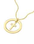 cross necklace women gold