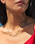 14k gold disc necklace