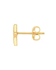 solid gold flower earrings