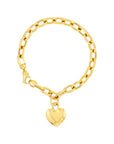 large gold heart bracelet