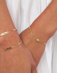 14k solid gold heart bracelet
