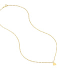 Delicate real gold heart necklace with spring ring clasp