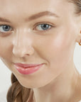 14k gold huggie hoop earrings