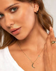 gold crescent moon necklace