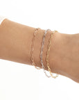 14k gold paperclip bracelet
