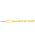 14k gold paperclip chain bracelet