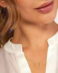 circle necklace gold