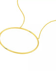 large circle necklace gold