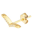 gold diamond stud earrings