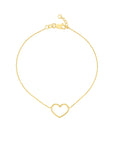gold heart bracelet