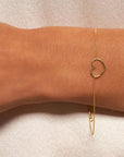 14k gold heart bracelet