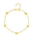14k gold heart bracelet