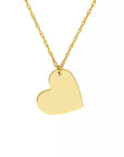 Tiny Heart Pendant on Twisted Gold Rope Chain