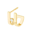 solid gold huggie earrings