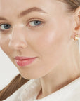gold j-hoop earrings