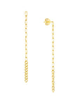 cuban link chain earrings