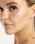 long gold earrings