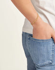 14k gold figaro bracelet