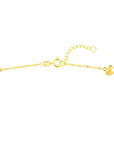 14k gold heart anklet