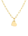 14k gold heart charm necklace