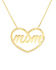 14k solid gold heart pendant necklace