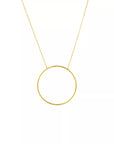 14k gold circle necklace