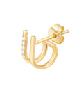 14k gold huggie earrings