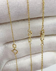 Real 14K Solid Gold Sparkle Singapore Chain Necklace