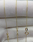 14K Solid Gold Cable Chain Necklace