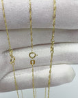 14K Solid Gold Singapore Chain Necklace
