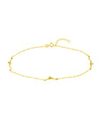 Real Solid Gold Dolphin Ankle Bracelet for Women Beach Jewelry