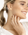 gold chain link earrings