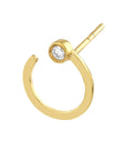 gold circle earrings
