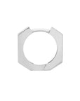 white gold huggie earrings