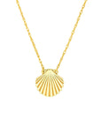 gold seashell necklace