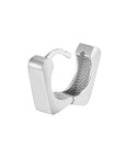 white gold huggie earrings