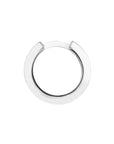 white gold huggie earrings