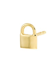 padlock gold earrings